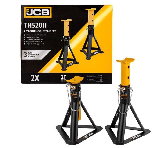 Підставка ремонтна з упорною п'ятою 2т (h min 265mm, h max 365mm) JCB-TH52011