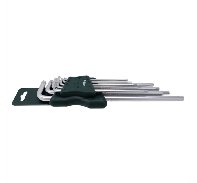 Набор ключей TORX Г-образных экстра длинных, 9пр. (Т10, Т15, Т20, Т25, Т27, Т30, Т40, Т45, Т50) ROCKFORCE RF-5098XL