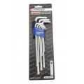 Набор ключей TORX Г-образных экстра длинных, 9пр. (Т10, Т15, Т20, Т25, Т27, Т30, Т40, Т45, Т50), в пластиков