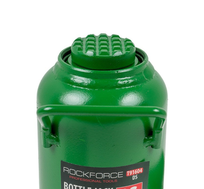 Домкрат пляшковий 16т (205-390мм) з клапаном ROCKFORCE RF-T91604DS