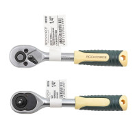 Трещотка 1/4" реверсивная с резиновой ручкой (L-150мм, 48зуб) ROCKFORCE RF-80222W