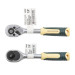 Тріскачка 1/4" реверсивна з гумовою ручкою (L-150мм, 48зуб) ROCKFORCE RF-80222W