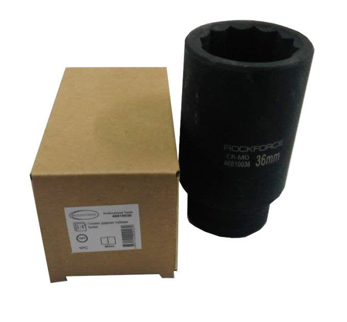 Головка ударная глубокая 36мм 3/4 12гр. ROCKFORCE RF-46810036