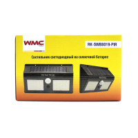 Светильник светодиодный на солнечной батарее с датчиком движения WMC TOOLS WT-RK-SWB8019-PIR
