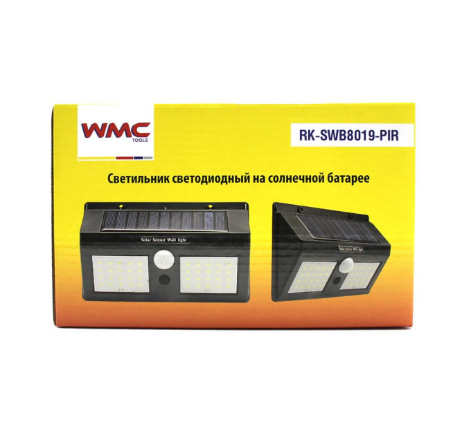 Світильник світлодіодний на сонячній батареї з датчиком руху WMC TOOLS WT-RK-SWB8019-PIR