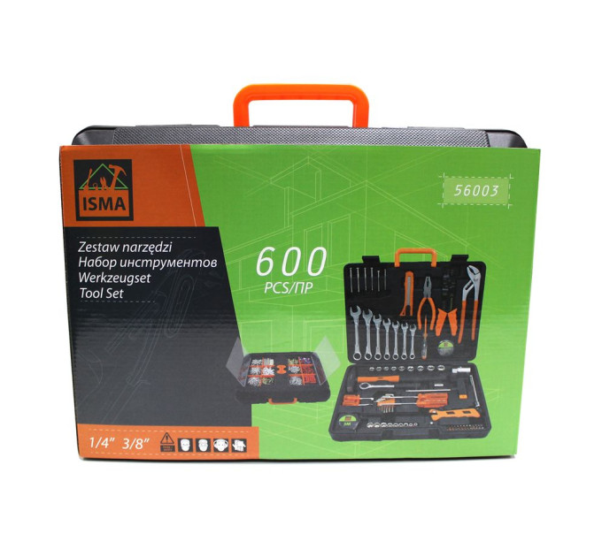Набір інструментів 600пр. 1/2'' ISMA 56003