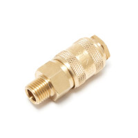 Быстроразъем пневматический с клапаном, наружная резьба 1/4" Partner BSE1-2SM