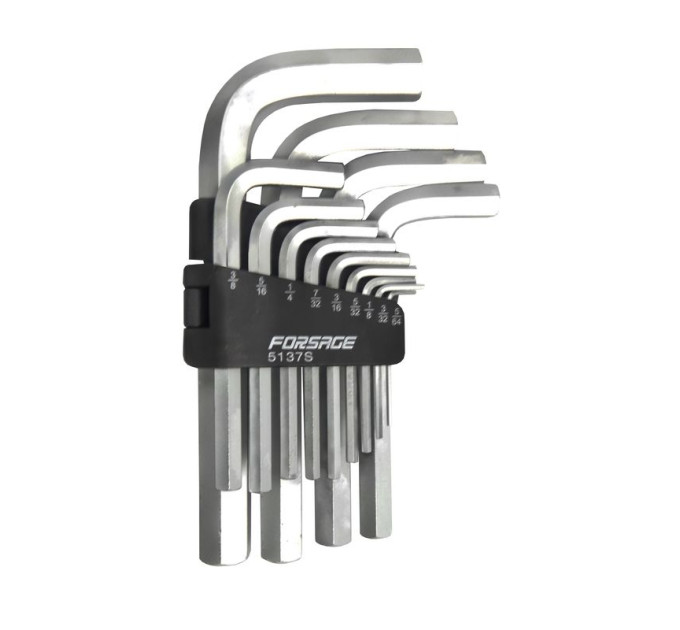 Набір ключів Г-подібних 6-граних, 13пр. 1/16", 5/64", 3/32", 1/8", 5/32", 3/16", 1/4", 5/16", 3/8",