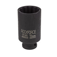 Головка ударная глубокая 1/2" 12-гранная 33мм ROCKFORCE RF-4488533 Головка ударная глубокая 1/2" 12-гранная 33мм ROCKFORCE RF-4488533