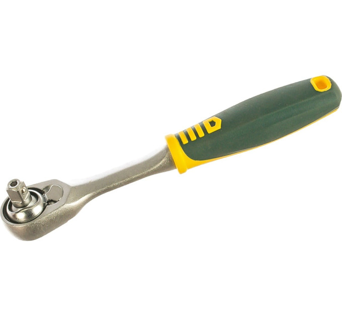 Трещотка 1/4" (30 зуб.) с прорезиненной рукояткой (плавающий механизм) ROCKFORCE RF-802223D