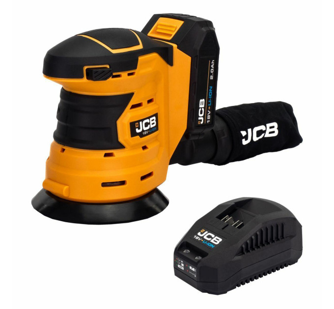 Аккумуляторная орбитальная шлифмашина 18 В 2 Ач + сумка JCB-18OS-2XB-E