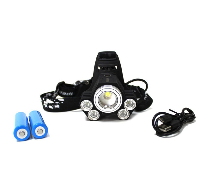 Фонарь светодиодный аккумуляторный налобный (5W LED, 500Lm, 2000mAh, зарядка 12V, время раб.