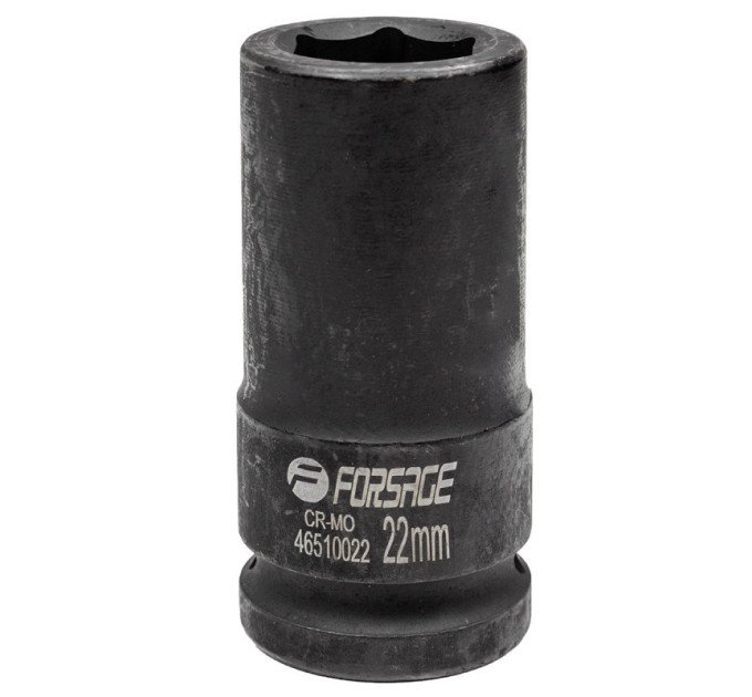 Головка ударна глибока 3/4" 6-гранна 22мм Forsage F-46510022