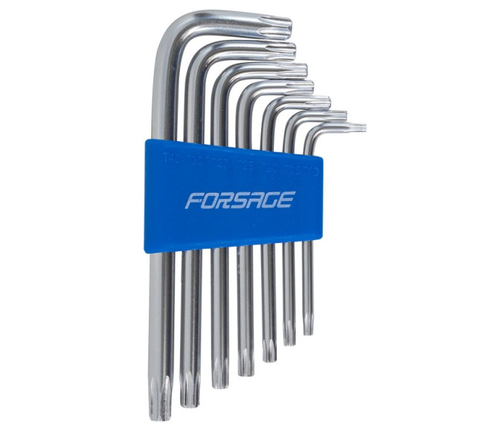 Набір ключів Г-подібних TORX, 7пр. (Т10,Т15,Т20,Т25,Т27,Т30,Т40) Forsage F-5071