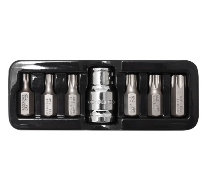 Набір біт TORX з бітотримачем, 7пр.1/2 (L: 30мм; Т25, Т30, Т40, Т45, Т50, Т55), в ложементі