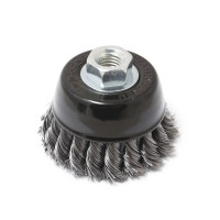 Кордщітка чашеподібна сталева кручена для КШМ 75мм RockForce RF-BWC103