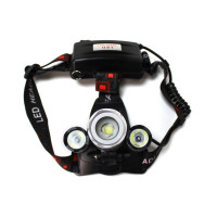 Фонарь светодиодный аккумуляторный налобный (5W LED, 400Lm, 2000mAh, зарядка 12V, время раб.