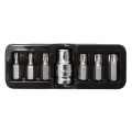 Биты TORX с отверстием и битодержателем, набор 7пр. (т25-т55), 1/2"