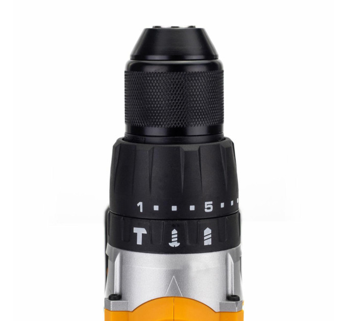 Дрель-шуруповерт аккумуляторный (JCB-18CD-BE) 18V, max 45Nm в комплекте с зарядным устройством (JCB-18VFC-E) 2.4A и аккумуляторной батареей (JCB-20LI-E) 2.0AH JCB-18CD-2XB-E