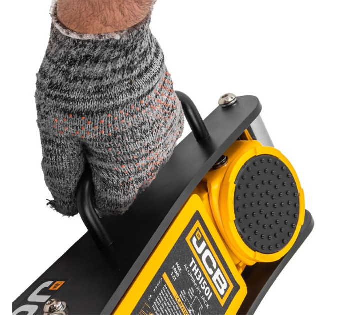 Домкрат подкатный низкопрофильный 1.5т (h min 80мм, h max 355мм) JCB-TH31501