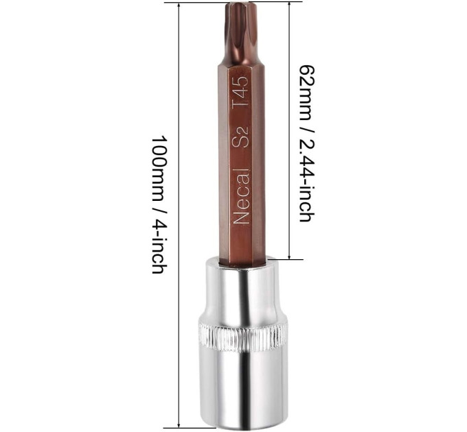 Головка 1/2" с насадкой Torx T45 L-100мм Forsage F-34610045 Premium