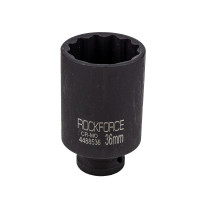 Головка ударная глубокая 1/2" 12-гранная 36мм ROCKFORCE RF-4488536