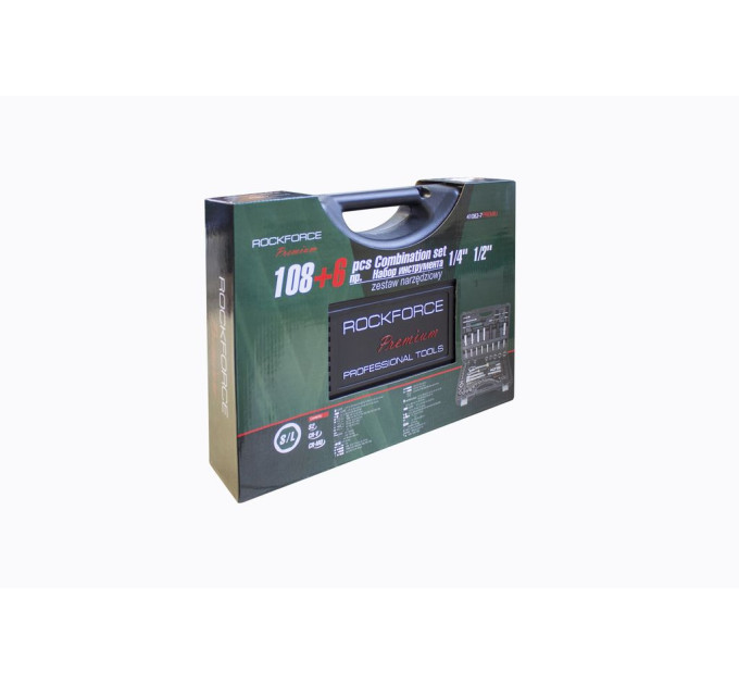 Набір інструментів 108 + 6пр. 1/4 ", 1/2" (SUPERLOCK) ROCKFORCE RF-41082-7 Premium