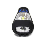 Лампа светодиодная (4W COB LED + 1W, 2 магнита, крючок, 180гр., 250Lm, 1.5V, 3хАА,)