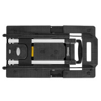 Тележка платформенная складная с телескопической ручкой+2 крюка на эластичных ремнях L-1.6м(330х500/590мм,ручка 430-870мм,max нагр.170кг,7 колес) WT-VT270