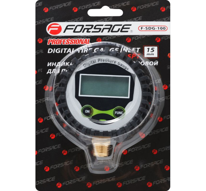 Індикатор тиску цифровий для пневмосистем 1/4 "(Psi, Kpa, Bar, Kgf/cm2), в блістері