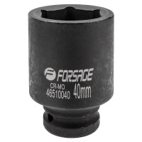 Головка ударная глубокая 40мм, 3/4" (6гр.) Forsage F-46510040 Головка ударная глубокая 40мм, 3/4" (6гр.) Forsage F-46510040