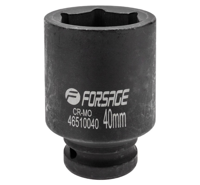 Головка ударная глубокая 40мм, 3/4" (6гр.) Forsage F-46510040