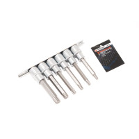 Набор головок-бит 6пр. 1/2" Torx 6-лучевых (Т30, Т40, Т45, Т50, Т55, Т60, L-100мм) на планке Forsage F-40913L