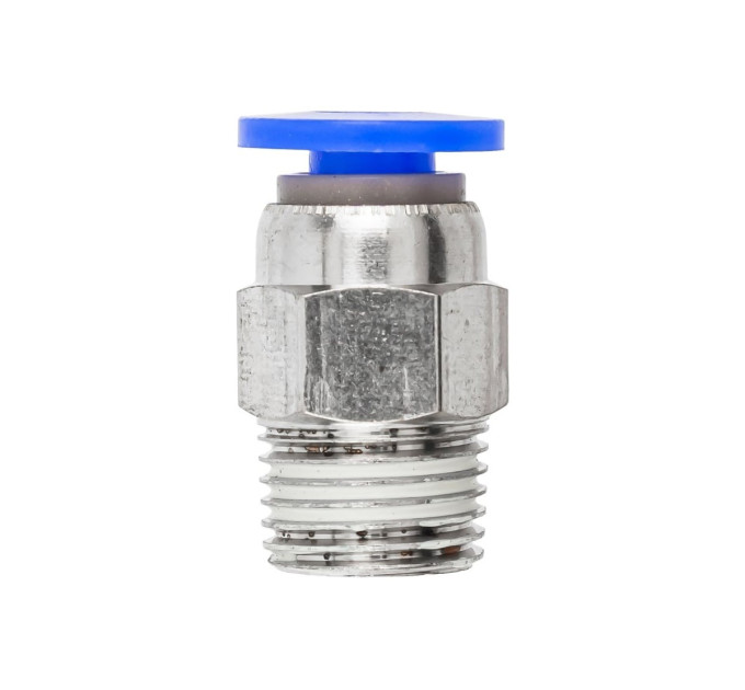 Фітинг 1/8" для пластикових трубок зовнішнє різблення 4мм ROCKFORCE RF-SPC04-01