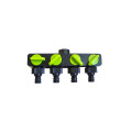 Розгалужувач для шланга пластиковий 4-канальний з регуляторами (3/4"х 4 штуцери), на блістері