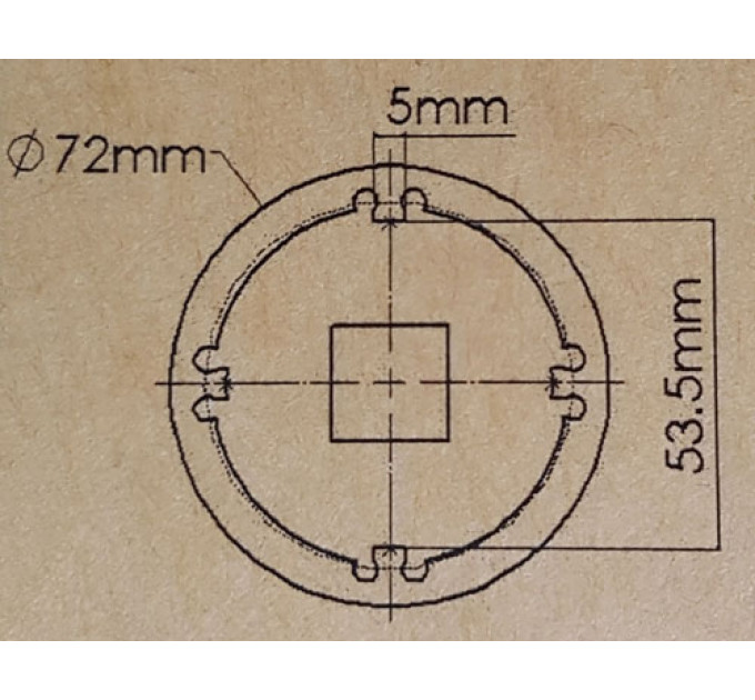Спецключ 3/4" для КПП (MAN 410/414) HCB AUTO TOOLS A1228