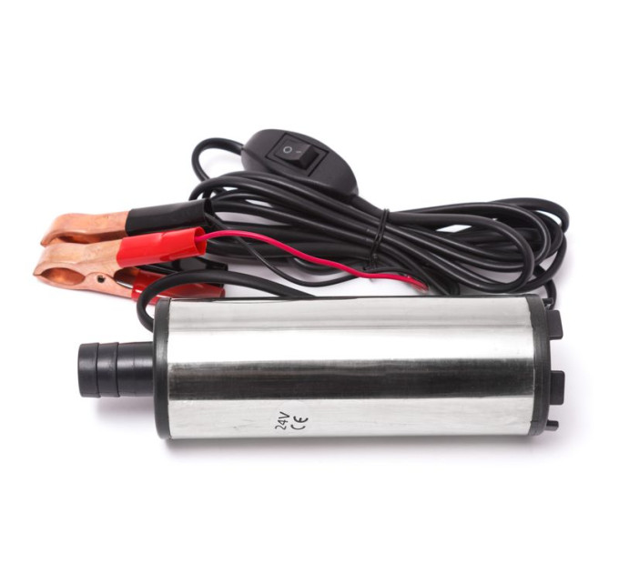Насос для перекачування палива (24V, 60W, 30л/хв, Ø51мм, Ø вихідного отв. 19мм, довжина проводу 3м)