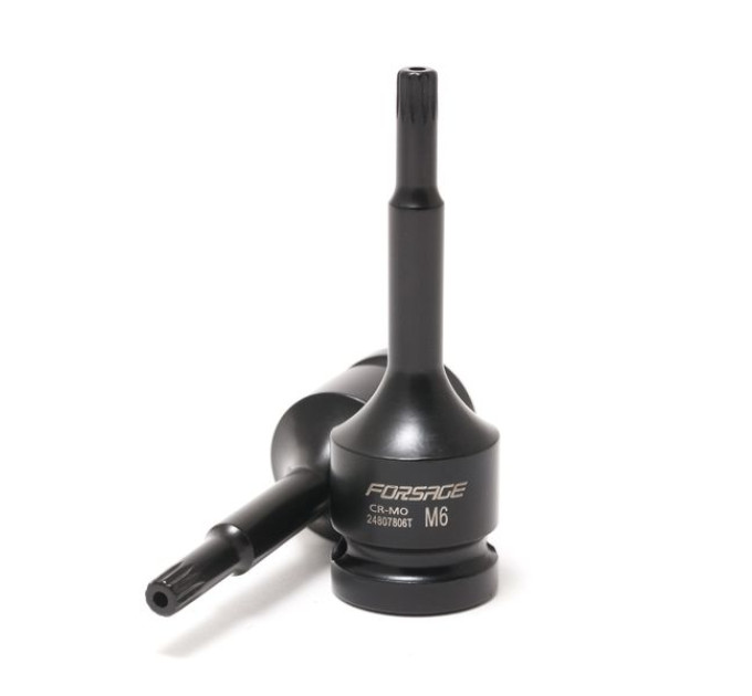 Головка 1/2" с насадкой Spline M5 с ударным отверстием Forsage F-24807805T