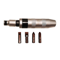 Отвертка ударная с набором бит и адаптером, 6ин 1/2" (F) х5/16" (F) (PH 2,3х36мм; SL 9,11х36мм)