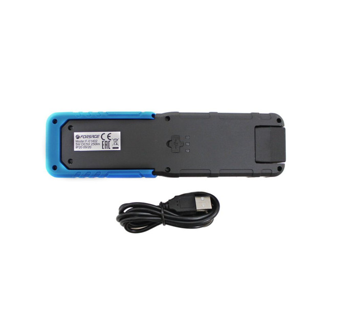 Лампа светодиодная аккумуляторная (5W COB+1W, магнит, 180гр., 250Lm, 2000mAh, зарядка 12V, время раб.3ч