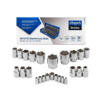 Набір головок 1/4'', 1/2'', 25 предметів (6гр.) SCHEPPACH SCH-50121G Набір головок 1/4'', 1/2'', 25 предметів (6гр.) SCHEPPACH SCH-50121G