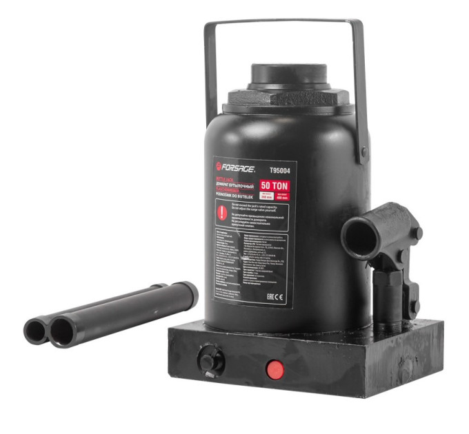 Домкрат бутылочный 50т с клапаном (h min 260мм, h max 415мм) Forsage F-T95004