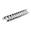 Набір головок 1/4" 12гр. 11пр. (4,5,5.5,6,7,8,9,10,11,12,13мм) на планці