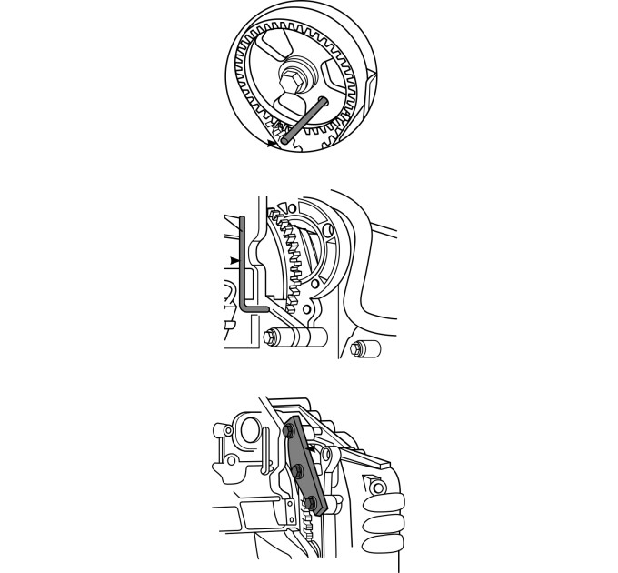 Набір фіксаторів для обслуговування двигунів Rover , Peugeot , Ford , Volvo (2.0, 2.2 L D ), в бліст