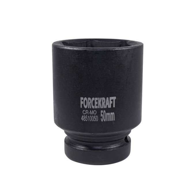 Головка ударная глубокая 1'' 6-гранная 50мм Forcekraft FK-48510050