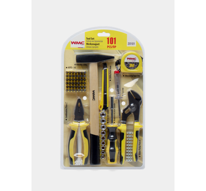 Набор инструментов 101 предметов 1/4" (6гр.) WMC TOOLS WT-20101