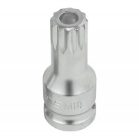 Головка-бита SPLINE с отверстием M18 (L-60мм) 1/2'' Forsage F-24806018B