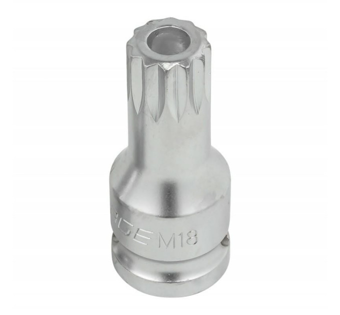 Головка-бита SPLINE с отверстием M18 (L-60мм) 1/2'' Forsage F-24806018B