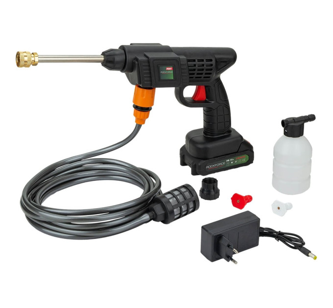 Мийка високого тиску акумуляторна 20В, 2.8л/мин, 15 бар Rockforce RF-PG001