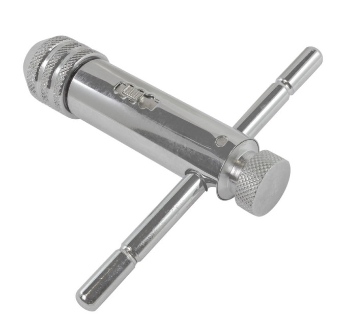 Метчикодержатель трещоточный Т-образный 110мм (М5-М12) ROCKFORCE RF-881110